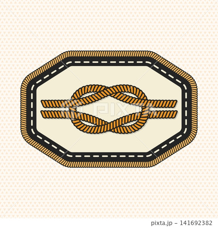 Vintage Rope Knot Merit Badge Vector, Scout Embroidery Achievement Patch, Outdoor Camping Skill Emblem, Retro Embroidered Badge Design for Apparel, Stickers, Uniforms and Adventure Projects Vintage Rope Knot Merit Badge Vector, Scout Embroidery Achievement Patch, Outdoor Camping Skill Emblem, Retro Embroidered Badge Design for Apparel, Stickers, Uniforms and Adventure Projects 141692382