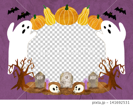 Dark pop Halloween decorative frame, purple background photo frame (transparent in the center) Dark pop Halloween decorative frame, purple background photo frame (transparent in the center) 141692531