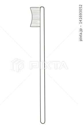 歯ブラシのイラスト　凹型ブラシ 141693052