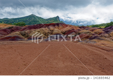 The Famous Seven Coloured Earths Volcanic Dunes in Chamarel, Mauritius The Famous Seven Coloured Earths Volcanic Dunes in Chamarel, Mauritius 141693462