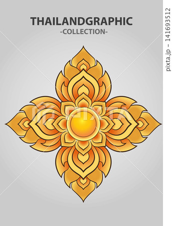 Vector element ethnic decorative ornament ethnic thai illustration Vector element ethnic decorative ornament ethnic thai illustration 141693512