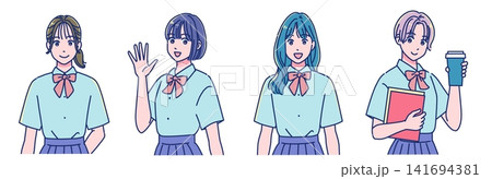 アニメ調の女子高生 アニメ調の女子高生 141694381