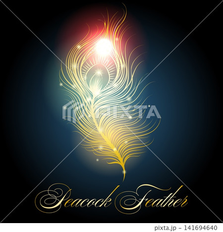 Magical peacock feather 141694640
