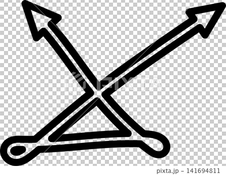 Arrows bold line. Freehand style, direction, cursor Arrows bold line. Freehand style, direction, cursor 141694811