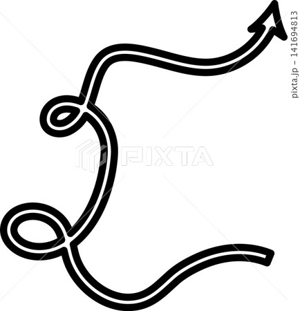 Arrows bold line. Freehand style, direction, cursor 141694813