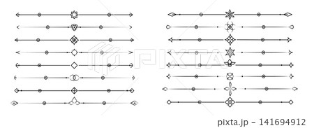 Decorative lines text dividers 141694912