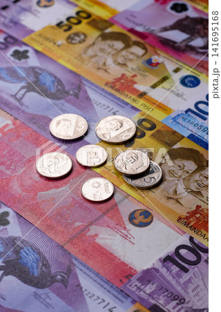 Philippines, Philippine peso banknotes and coins for trade and exchange 141695168