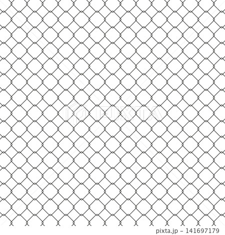 Fence chain wire link pattern. Prison black mesh, fishnet texture. Endless grid background. Rhombus lattice. Basketball hoop net. Pattern for soccer, football, hockey gate Fence chain wire link pattern. Prison black mesh, fishnet texture. Endless grid background. Rhombus lattice. Basketball hoop net. Pattern for soccer, football, hockey gate 141697179