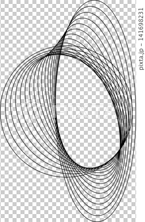 Oval line with geometric circle blending for logo, symbol, icon Oval line with geometric circle blending for logo, symbol, icon 141698231