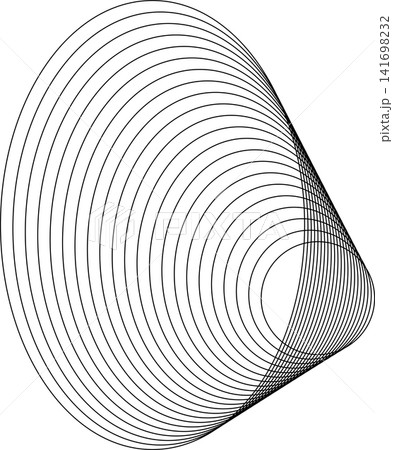 Oval line with geometric circle blending for logo, symbol, icon Oval line with geometric circle blending for logo, symbol, icon 141698232