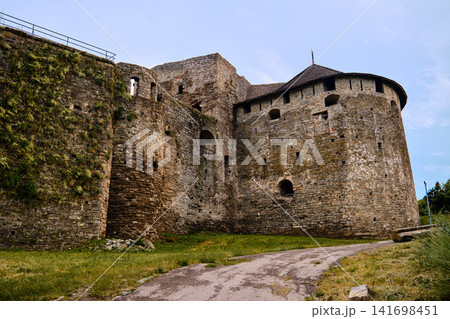 Kamianets-Podilskyi, Ukraine, june 23, 2026 medieval Kamianets-Podilskyi Castle fortress, perched on a cliffside. Perfect for travel, historical heritage, and European tourism themes. Kamianets-Podilskyi, Ukraine, june 23, 2026 medieval Kamianets-Podilskyi Castle fortress, perched on a cliffside. Perfect for travel, historical heritage, and European tourism themes. 141698451