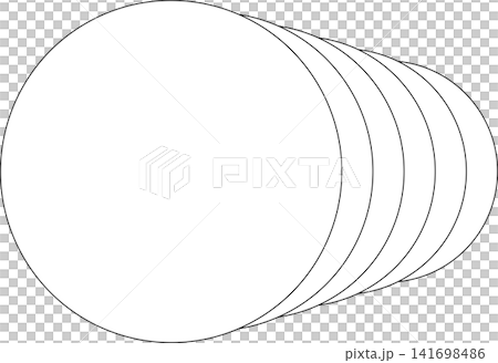 Circle white overlapping frame blend flowing. Technology design 141698486
