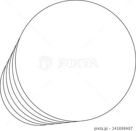 Circle white overlapping frame blend flowing. Technology design 141698487