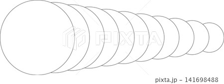 Circle white overlapping frame blend flowing. Technology design 141698488