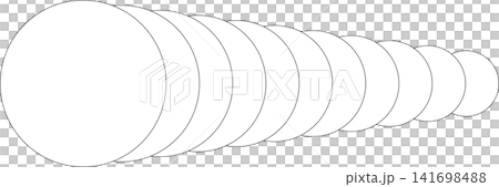 Circle white overlapping frame blend flowing. Technology design 141698488