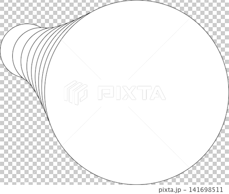 Circle white overlapping frame blend flowing. Technology design 141698511