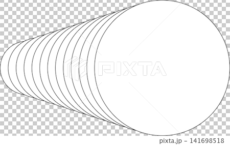 Circle white overlapping frame blend flowing. Technology design 141698518
