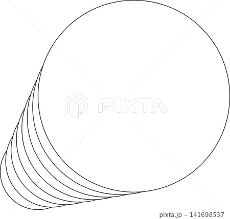 Circle white overlapping frame blend flowing. Technology design 141698537