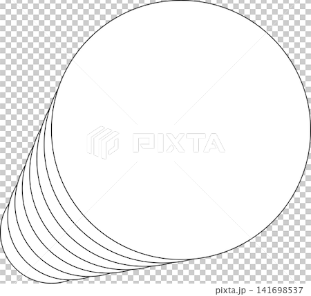 Circle white overlapping frame blend flowing. Technology design 141698537