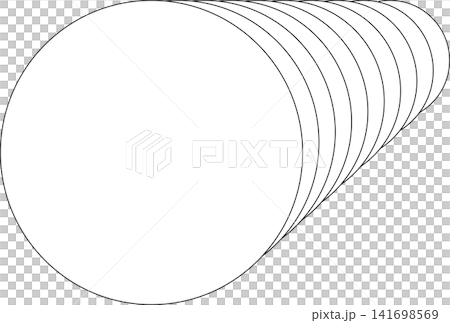 Circle white overlapping frame blend flowing. Technology design 141698569