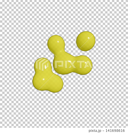 An abstract object shaped like a yellow water droplet. An abstract object shaped like a yellow water droplet. 141698616