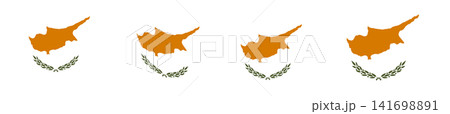 National flags of Cyprus set. Flag of Cyprus isolated in heart shape. Waving flag of Cyprus isolated. Round flag of Cyprus in circle shape. National flags of Cyprus set. Flag of Cyprus isolated in heart shape. Waving flag of Cyprus isolated. Round flag of Cyprus in circle shape. 141698891