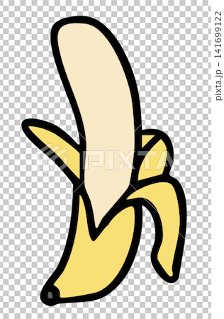 Hand drawn a peeled banana for healthy snack, fruit, food, running competition, marathon, race, people, diet, exercise, sport, lifestyle, grocery shop, supermarket, breakfast, light lunch, icon, vegan Hand drawn a peeled banana for healthy snack, fruit, food, running competition, marathon, race, people, diet, exercise, sport, lifestyle, grocery shop, supermarket, breakfast, light lunch, icon, vegan 141699122