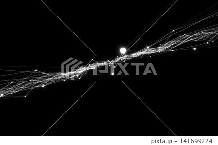 光る線で構成されたデータストリーム 光る線で構成されたデータストリーム 141699224