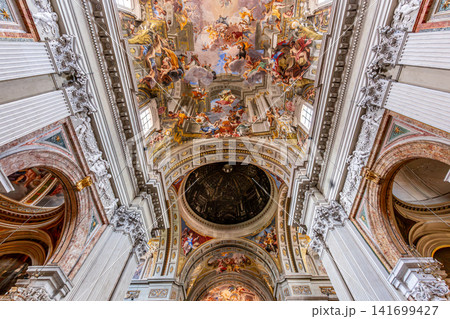 Sant Ignazio church ceiling frescoe, Rome, Italy 141699427