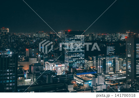 April 24 2026 Illuminated Office Facades Shinjuku Financial Center 141700318