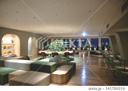 April 24 2026 Cozy Shinjuku Skyline Lounge Seating Area 141700359