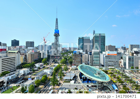 《愛知県》名古屋都市風景 栄の風景 テレビ塔とオアシス21 《愛知県》名古屋都市風景 栄の風景 テレビ塔とオアシス21 141700471