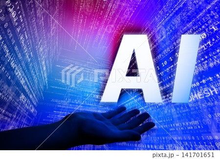 AIの文字と手のひら AIの文字と手のひら 141701651
