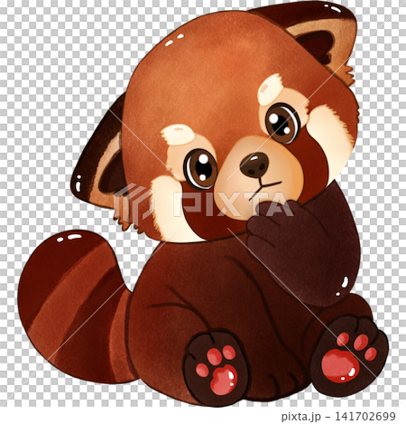 The cute red panda  141702699