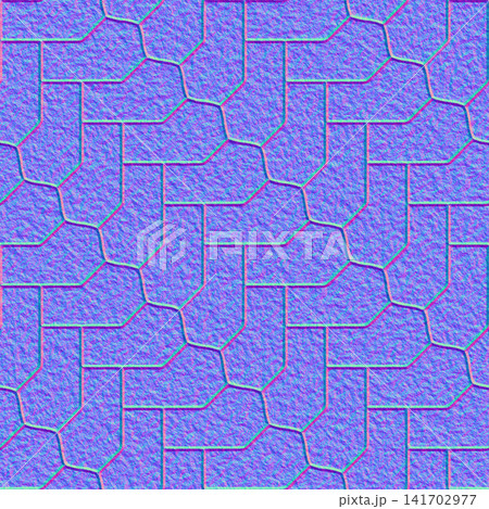 Rough Stone Puzzle Paving Pattern Normal Map with Texture Rough Stone Puzzle Paving Pattern Normal Map with Texture 141702977