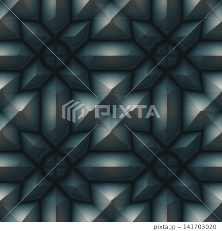 3D Teal Metallic Floral Wall Panel Seamless Texture 141703020
