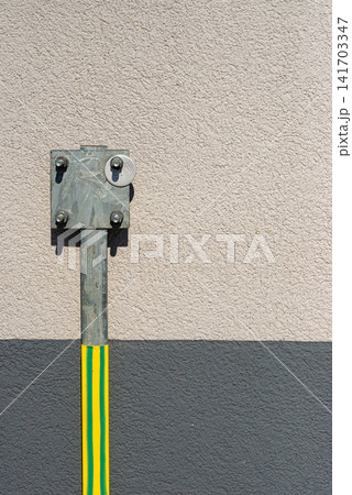 Close up of a wall mounted electric vehicle charging box device 141703347