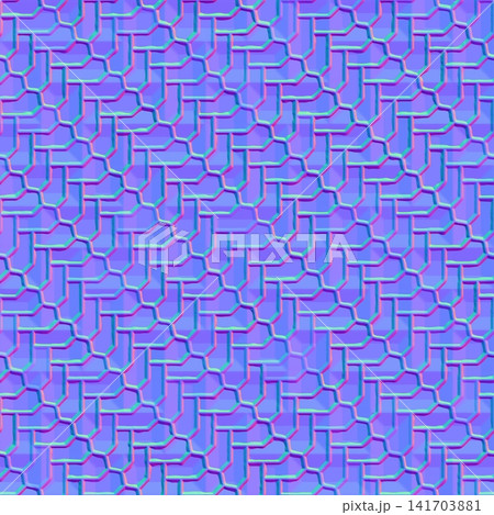 Geometric Grid Normal Map Texture 141703881