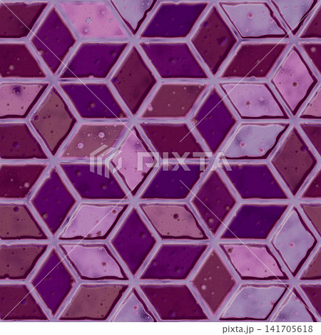 Geometric Painted Diamond Pattern 141705618