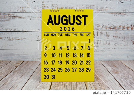 August 2026 annual monthly desk calendar for planning and management August 2026 annual monthly desk calendar for planning and management 141705730