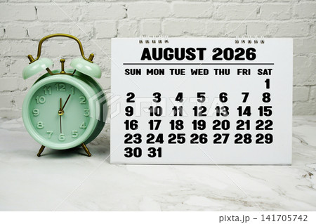 August 2026 annual monthly desk calendar for planning and management August 2026 annual monthly desk calendar for planning and management 141705742