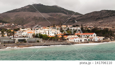 Vila Baleira. Coastal panoramic landscape of Porto Santo island, Madeira Vila Baleira. Coastal panoramic landscape of Porto Santo island, Madeira 141706110