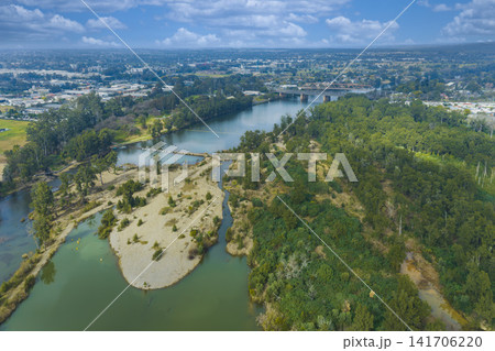 Aerial photograph of the Nepean River and the Penrith Weir Aerial photograph of the Nepean River and the Penrith Weir 141706220