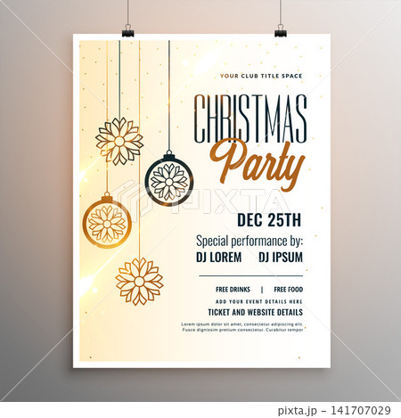 merry christmas party white flyer template design merry christmas party white flyer template design 141707029