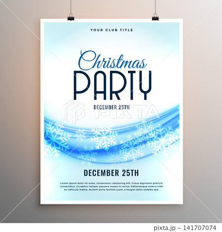elegant christmas party snowflakes style flyer template elegant christmas party snowflakes style flyer template 141707074
