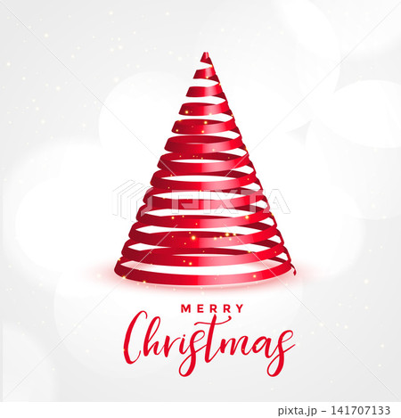 red 3d ribbon tree for merry christmas festival red 3d ribbon tree for merry christmas festival 141707133