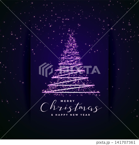 lovely merry christmas festival tree creative design 141707361