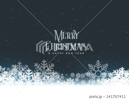 merry christmas winter snowflakes background 141707411
