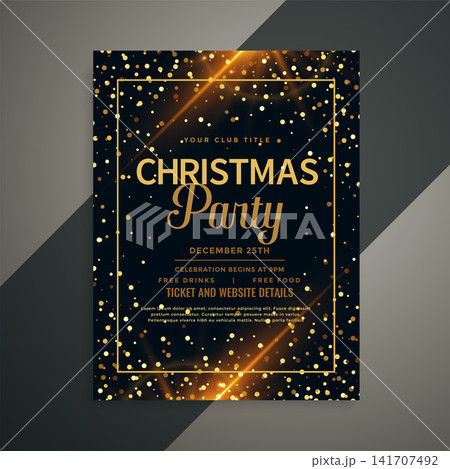 beautiful golden sparkles christmas flyer template beautiful golden sparkles christmas flyer template 141707492