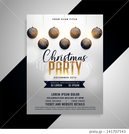 elegant christmas party flyer design template elegant christmas party flyer design template 141707543